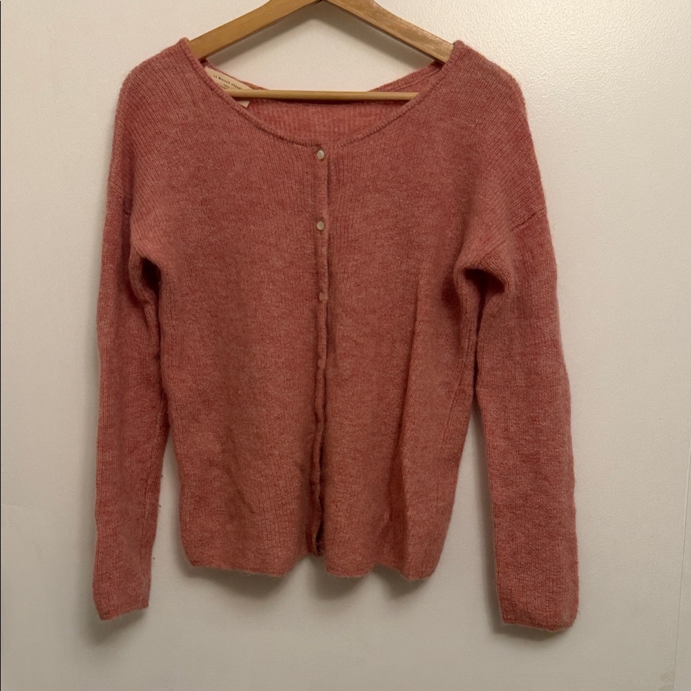 Sézane Dusty Rose Cardigan